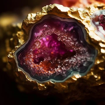 Artwork thumbnail, Ruby Geode by marbleco