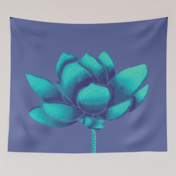 Artikelvorschau,  Blauer Hintergrund der Zen-Blume entworfen und verkauft von Artful Things.
