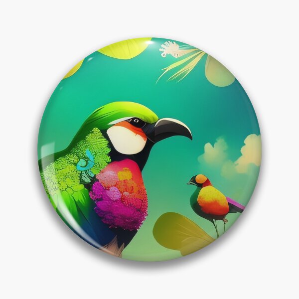 Item preview, Tropical fantasy birds with leaves and sky designed and sold by Dragan Kitic.