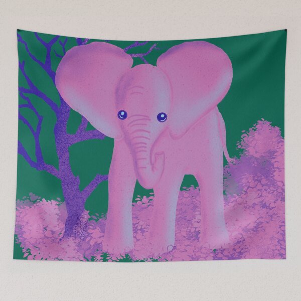 Item preview, a pink elephant designed and sold by Artful Things.