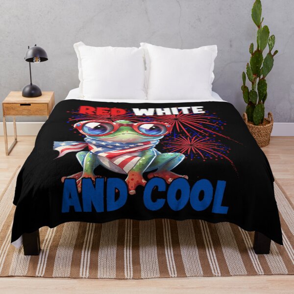 Item preview, Red White and Cool Patriot Frog 4th of July designed and sold by JadedDesign.