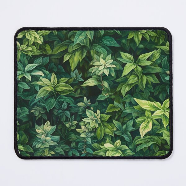 Item preview, Seamless nature pattern with painting green fresh leaves in the summer garden designed and sold by SeamlessGuru.