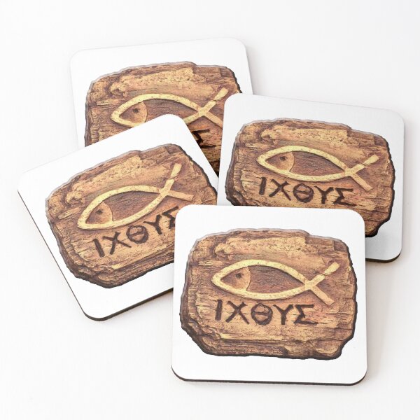 Item preview, Ichthys Jesus Christ Son of God Savior Fish Symbol designed and sold by OCNau.