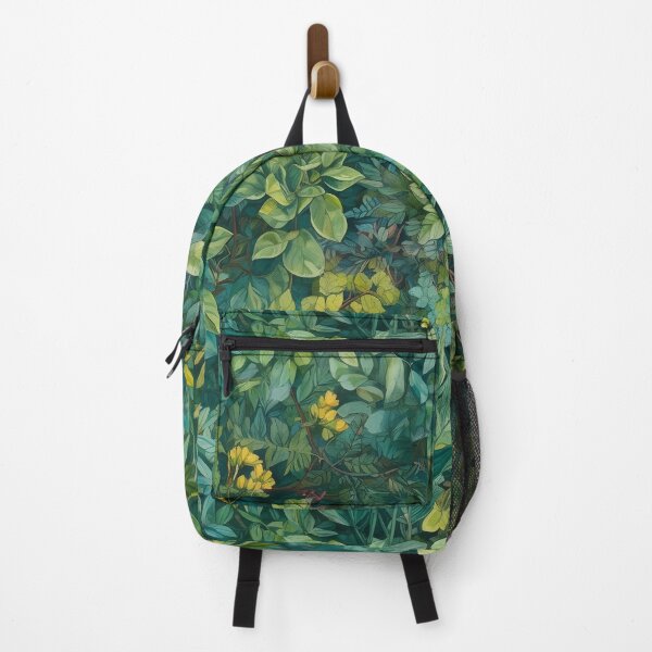Item preview, Seamless nature pattern with painting colorful green leaves in the summer garden designed and sold by SeamlessGuru.
