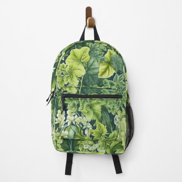 Item preview, Seamless nature pattern with painting green fresh leaves in the summer garden designed and sold by SeamlessGuru.