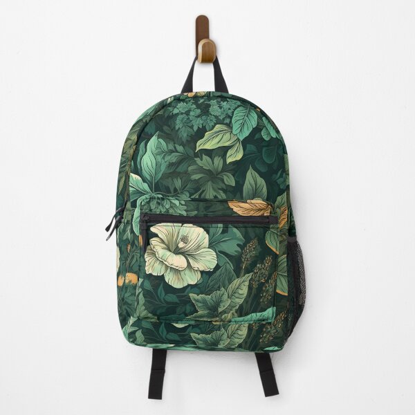 Item preview, Seamless nature pattern with painting green fresh leaves with flowers in the summer garden designed and sold by SeamlessGuru.