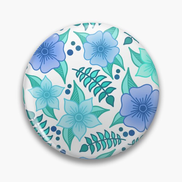 Item preview, Blue Flower Plant Pattern designed and sold by KcmArts.