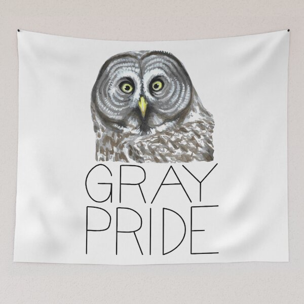 Item preview, Gray Pride (Great Gray Owl) Trevor Project Fundraiser designed and sold by LauraWolfArtist.