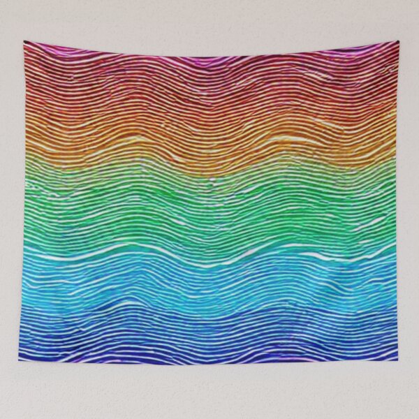 Item preview, Abstract Rainbow Waves designed and sold by calibrit.