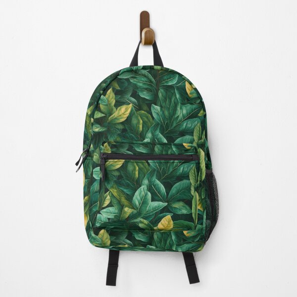 Item preview, Seamless nature pattern with green-yellow leaves in the summer garden designed and sold by SeamlessGuru.