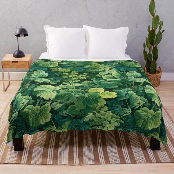 Item preview, Seamless nature pattern with painting green fresh leaves in the summer garden designed and sold by SeamlessGuru.