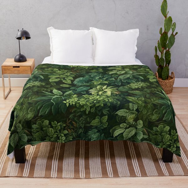 Item preview, Seamless nature pattern with painting green fresh jungle leaves in the summer garden designed and sold by SeamlessGuru.