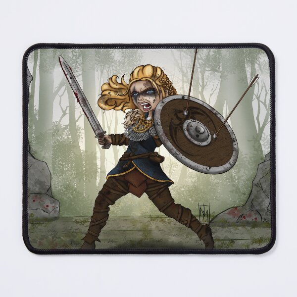 Item preview, Viking Warrior Woman in Battle designed and sold by ladyartnerd.