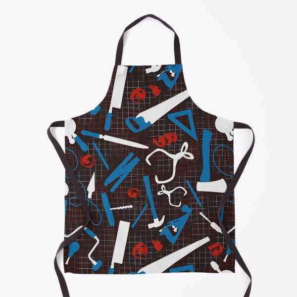 Item preview, Carpenters Tools in Red and Blue, Woodworking Pattern, Craftsman Gift designed and sold by TheTradesStore.