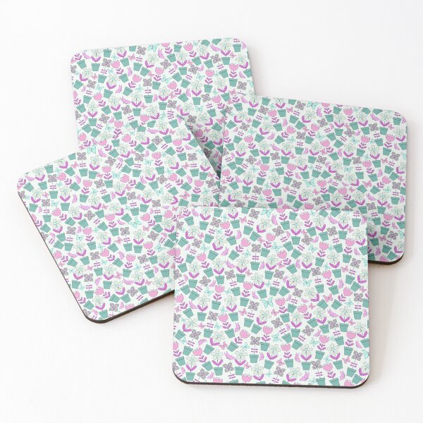 Item preview, Whimsical Flowerpots Green & Pink designed and sold by Ale's Art.