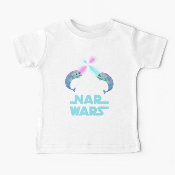 Nar Wars Narwhal Space Star Saber Light Parody (Unicorn of the Sea) Baby T-Shirt