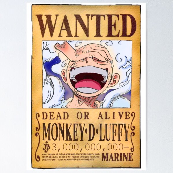 Item preview, Luffy Nika Wanted Poster - 3 billion beri - One Piece Wanted Poster designed and sold by XAYDAPI.