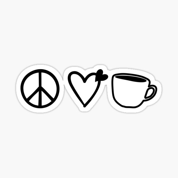 Peace Love Starbucks sticker - coffee