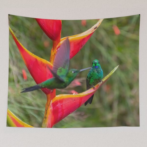 Item preview, Sparkly Green Hummingbirds designed and sold by SafariByMarisa.