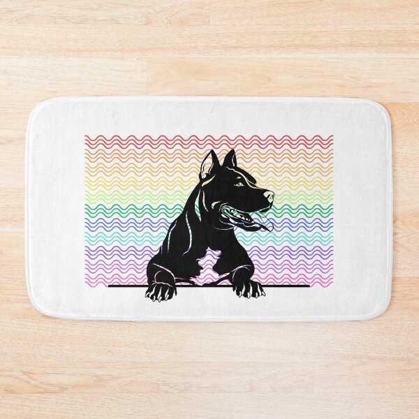 Item preview, Pitbull on rainbow background  designed and sold by jechaiyells.
