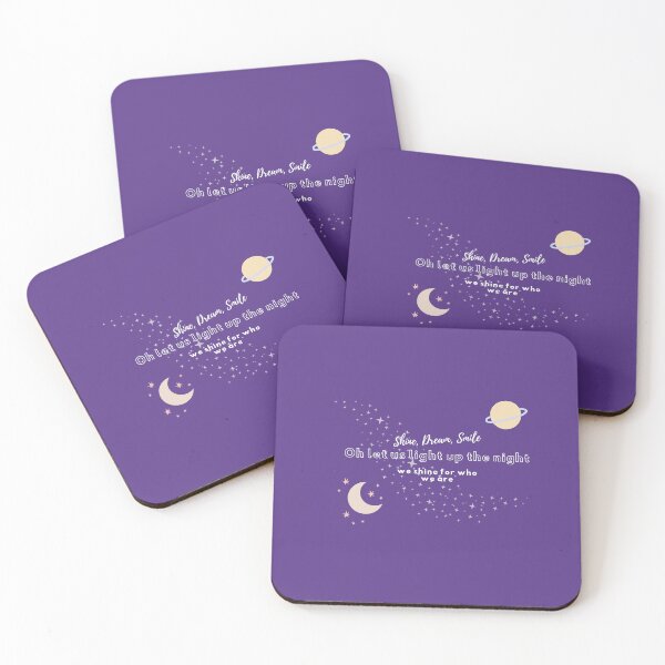 Item preview, BTS Mikrokosmos Shine Dream Smile Minimalist Celestial Purple Moon Art designed and sold by Winterlock.