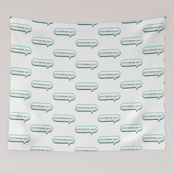 Item preview, Stuttering Ally (thin white speech bubble) designed and sold by NicoleSLP.
