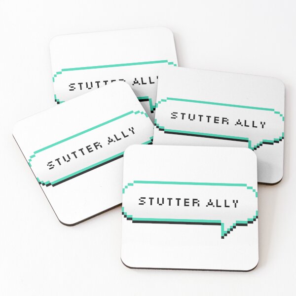 Item preview, Stutter Ally (thin white speech bubble) designed and sold by NicoleSLP.