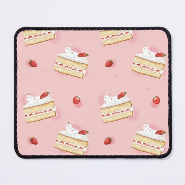 Item preview, Biscotti and the Strawberry Shortcake Dessert - Seamless Pattern, Pink designed and sold by mwkairos.