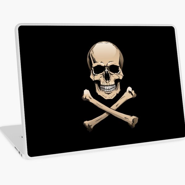 Colored skull with crossbones (Jolly Roger) Laptop Skin