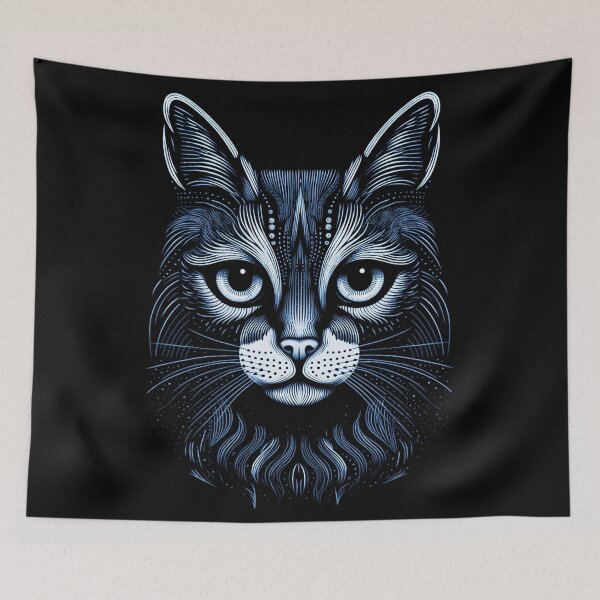 Item preview, Line Art Cat Face - Two designed and sold by UlDesigns.