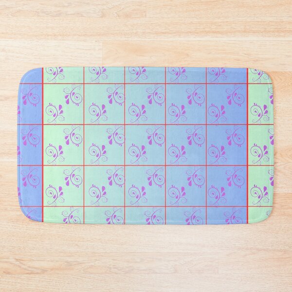 Item preview, Floral grid art on gradient background  designed and sold by Giree07.