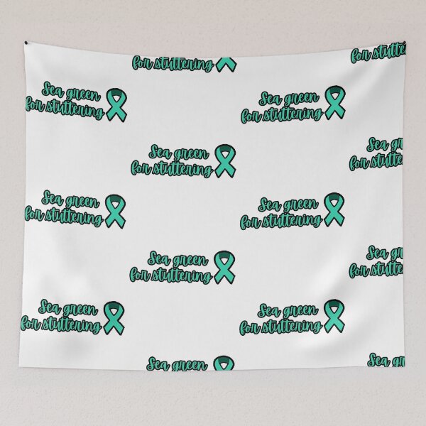 Item preview, Sea green for stuttering with ribbon designed and sold by NicoleSLP.