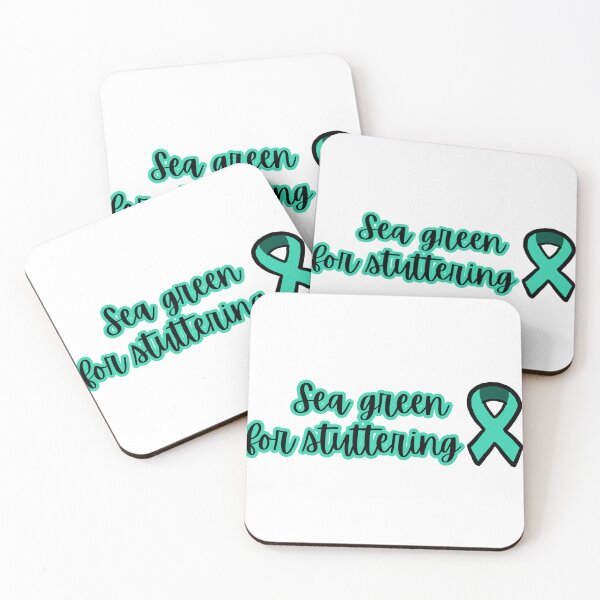 Item preview, Sea green for stuttering with ribbon designed and sold by NicoleSLP.