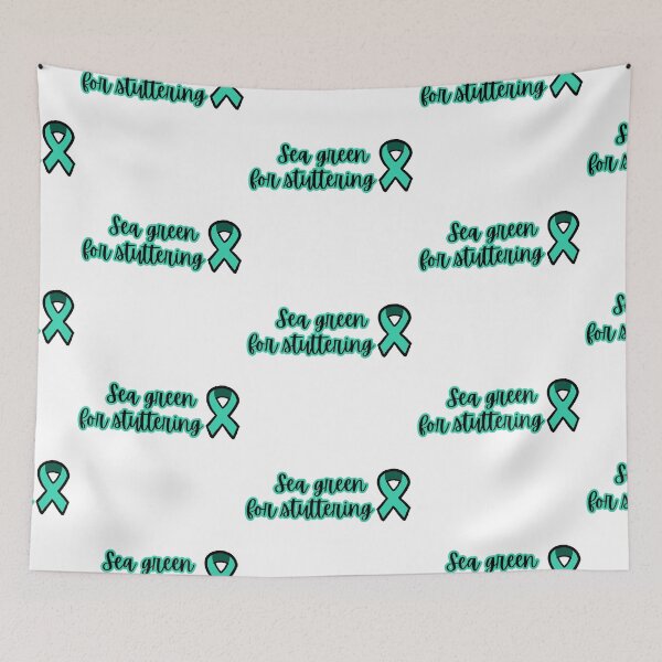 Item preview, Sea green for stuttering with ribbon designed and sold by NicoleSLP.