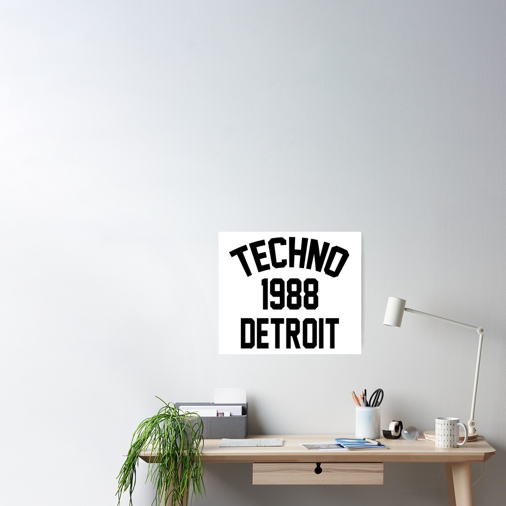 Techno 1988 Detroit Poster by PSstudio