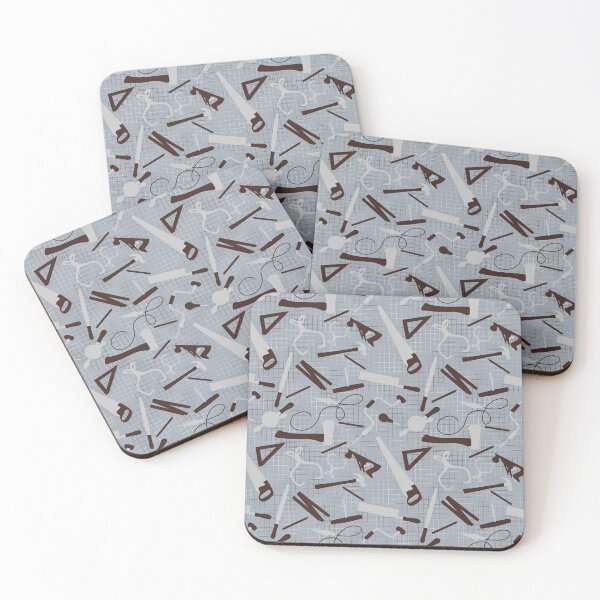 Item preview, Carpenters Tools in Grey and Brown Small Scale, Woodworking, Tradesman Gift designed and sold by TheTradesStore.