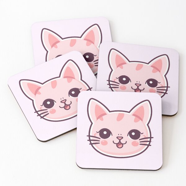 Item preview, Pink kawaii cat sticker designed and sold by HandCraftedArt.