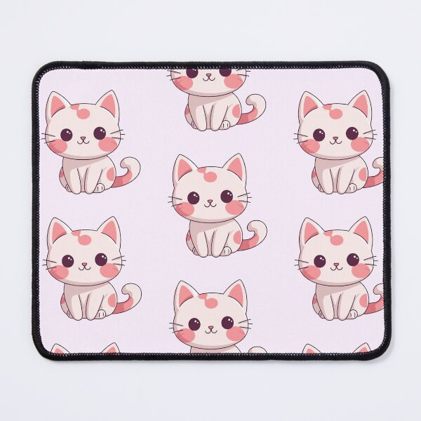 Item preview, Cute Pink Kawaii Cat Miaw Sticker designed and sold by HandCraftedArt.