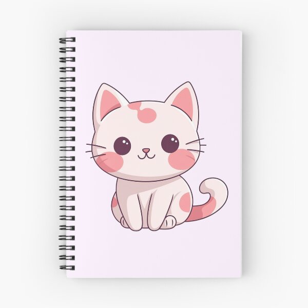 Item preview, Cute Pink Kawaii Cat Miaw Sticker designed and sold by HandCraftedArt.
