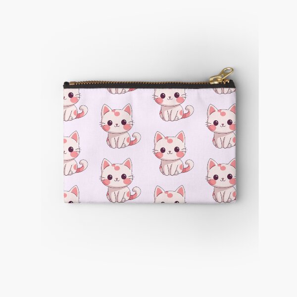 Item preview, Cute Pink Kawaii Cat Miaw Sticker designed and sold by HandCraftedArt.