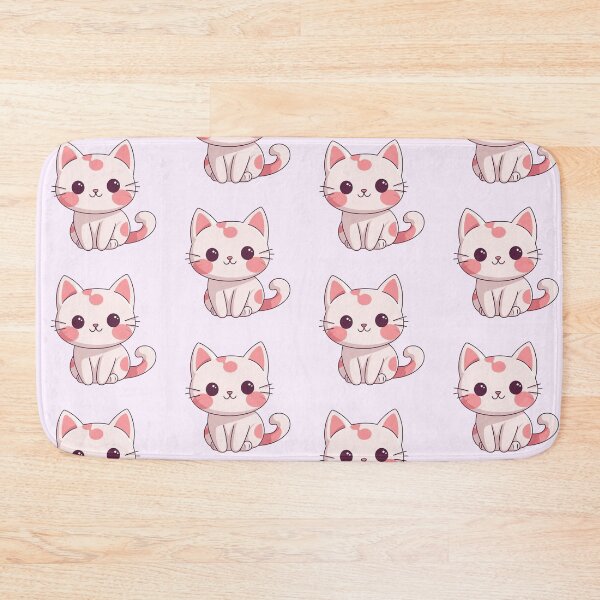 Item preview, Cute Pink Kawaii Cat Miaw Sticker designed and sold by HandCraftedArt.