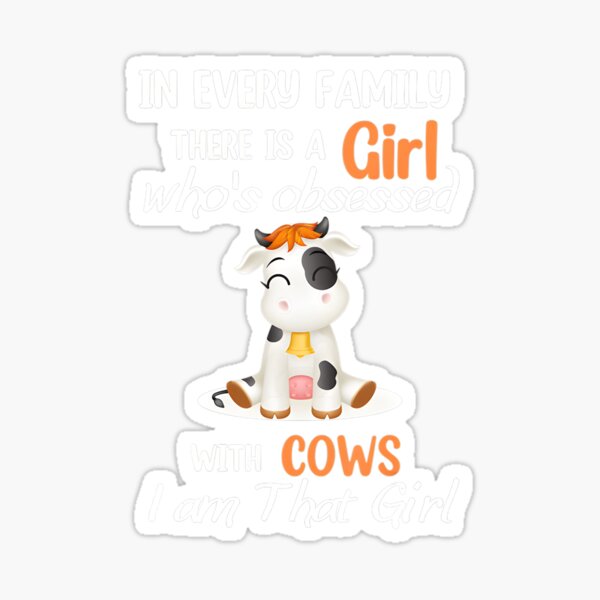 Moo! cute cow for cow lovers Sticker for Sale by Mimou El