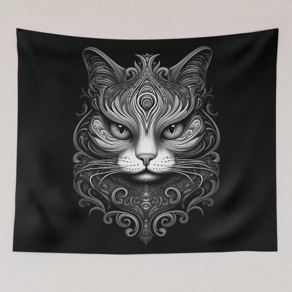 Item preview, Line Art Cat Face - Four designed and sold by UlDesigns.