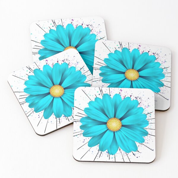 Item preview, Turquoise wildflower with accent and glitter background designed and sold by Strictly McCracken.