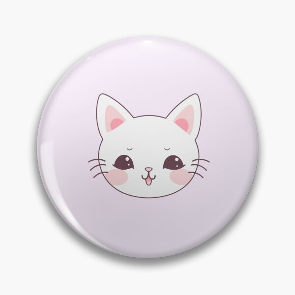 Item preview, Cute Pink Kawaii Cat Miaw Sticker designed and sold by HandCraftedArt.