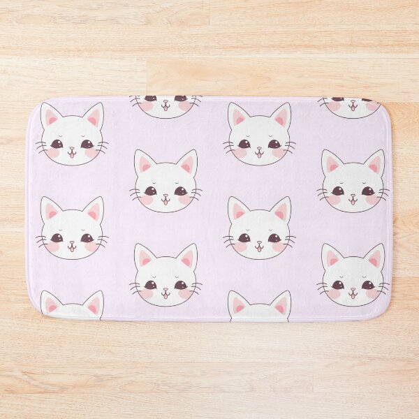 Item preview, Cute Pink Kawaii Cat Miaw Sticker designed and sold by HandCraftedArt.
