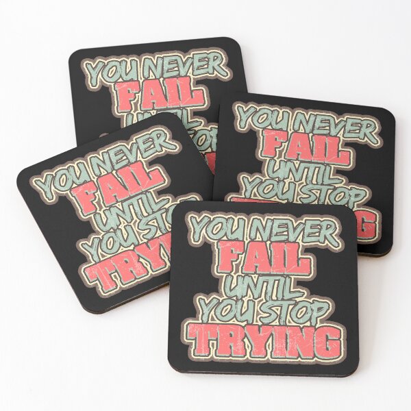 Item preview, You Never Fail Until You Stop Trying designed and sold by Quoterasi.