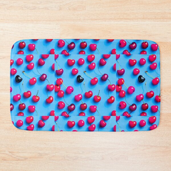 Item preview, Red cherries on light blue background designed and sold by imagenia.