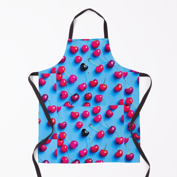 Item preview, Red cherries on light blue background designed and sold by imagenia.