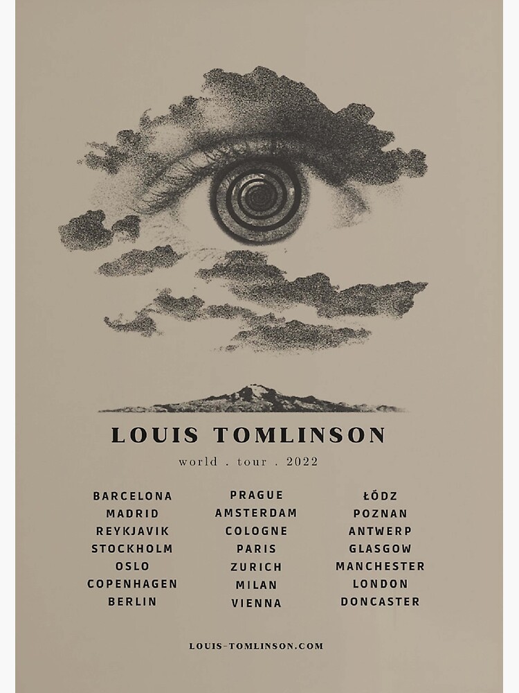 Art, Louis Tomlinson World Tour Poster 222 Kansas City Mo